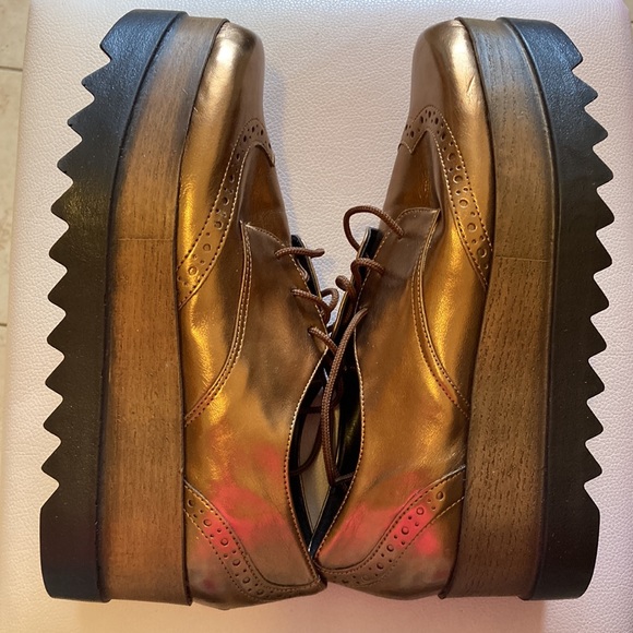 Bozikis copper wing toe platform never worn sharp looking shoes ✨ Excellent! 38 - Picture 3 of 4